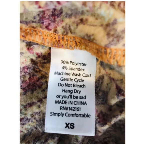 Lularoe Julia Dress sz xs Bodycon Floral Knit - Picture 3 of 6